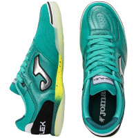Joma Top Flex Zaalvoetbalschoenen (IN) Turquoise Zilvergrijs Geel