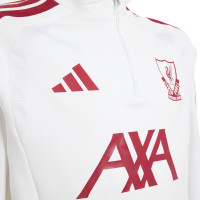 adidas Liverpool Europees Trainingspak 1/4-Zip 2026-2027 Kids Wit Grijs Rood