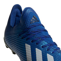 adidas X 19.1 Gras Voetbalschoenen (FG) Kids Blauw Wit Zwart