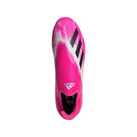 adidas X 19.3 LL Gras Voetbalschoenen (FG) Wit Zwart Roze