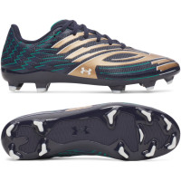 Under Armour Shadow Select 4 Grass Football Boots (FG) Dark Blue Brown Green White