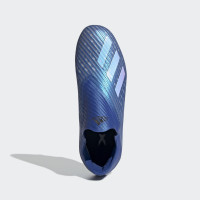 adidas X 19+ Gras Voetbalschoenen Kids (FG) Blauw Wit Zwart