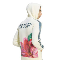 adidas Real Madrid Farm Hoodie Beige Dark Green Pink