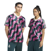 adidas Real Madrid Farm T-Shirt Dark Green Pink White