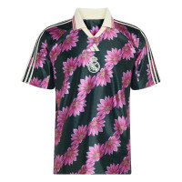 adidas Real Madrid Farm T-Shirt Dark Green Pink White
