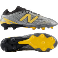 New Balance Tekela Pro Low Laced V5 Gras Voetbalschoenen (FG) Grijs Zwart Geel