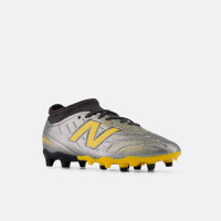 New Balance Tekela Team Low Laced Gras Voetbalschoenen (FG) Kids Grijs Zwart Geel