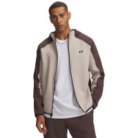 Under Armour Unstoppable Fleece Jack Beige Bruin Zwart
