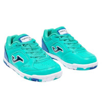 Joma Top Flex Zaalvoetbalschoenen (IN) Kids Turquoise Blauw Wit