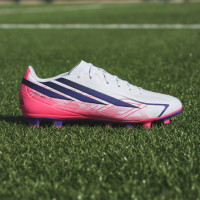 adidas F50 Hyperfast Club Gras / Kunstgras Voetbalschoenen (MG) Wit Paars Roze