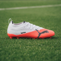 PUMA Ultra Nitro 7 Ultimate Grass/Artificial Grass Football Boots (MG) Kids White Bright Red Black