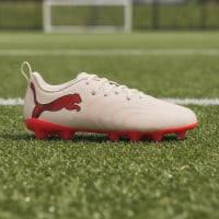 PUMA Future 9 Play Grass/Artificial Grass Football Boots (MG) Kids Off White Black Pink