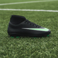 Nike Mercurial Superfly 11 Club Gras / Kunstgras Voetbalschoenen (MG) Kids Zwart Felgroen Zilvergrijs