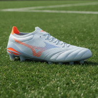 Mizuno Morelia Neo V Beta Pro Gras Voetbalschoenen (FG) Lichtblauw Blauw Oranje