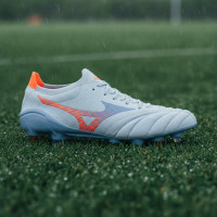 Mizuno Morelia Neo V Beta Elite IJzeren-Nop Voetbalschoenen (SG) Lichtblauw Blauw Oranje