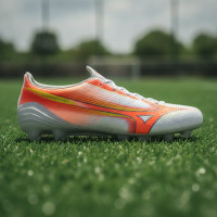 Mizuno Alpha III Japan Grass Football Boots (FG) White Orange Lime