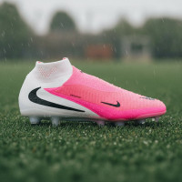 Nike Phantom 6 High Elite Iron Stud Football Boots (SG) White Hot Pink Black