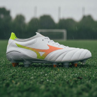 Mizuno Morelia Neo V Beta Elite IJzeren-Nop Voetbalschoenen (SG) Wit Oranje Limoen