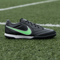 Nike Tiempo Ligera Pro Turf Voetbalschoenen (TF) Zwart Felgroen Zilvergrijs
