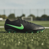 Nike Tiempo Maestro Elite Kunstgras Voetbalschoenen (AG) Zwart Felgroen Zilvergrijs