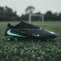 Nike Phantom 6 Low Elite IJzeren-Nop Voetbalschoenen (SG) Pro Player Zwart Felgroen