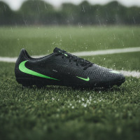 Nike Phantom 6 Low Academy Iron Stud Football Boots (SG) Anti-Clog Black Bright Green