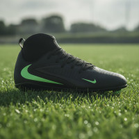 Nike Phantom 6 High Club Grass/Artificial Grass Football Boots (MG) Kids Black Bright Green