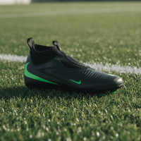 Nike Phantom 6 High Academy Grass/Artificial Grass Football Boots (MG) Kids Black Bright Green