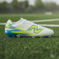 New Balance Furon V9 Team Gras Football Boots (FG) White Yellow Blue