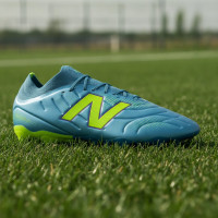 New Balance Tekela V5 Team Low Gras Voetbalschoenen (FG) Metallic Blue Geel