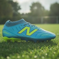 New Balance Tekela V5 Team Low Gras Football Boots (FG) Kids Metallic Blue Yellow