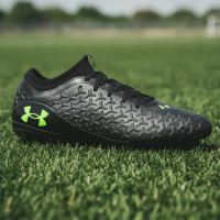 Under Armour Magnetico Select 6 Gras Voetbalschoenen (FG) Zwart Metallic Black Neongroen