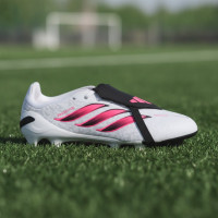 adidas Predator Elite FT Gras Voetbalschoenen (FG) Kids Wit Zwart Roze