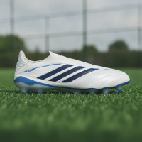 adidas Copa Pure IV Elite Veterloze Gras Voetbalschoenen (FG) Wit Blauw Donkerblauw