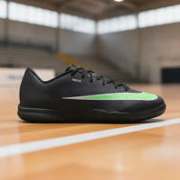 Nike Mercurial Vapor 17 Academy Zaalvoetbalschoenen (IN) Zwart Felgroen Zilvergrijs