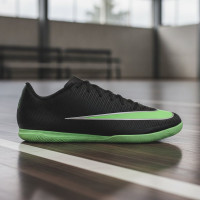 Nike Mercurial Vapor 17 Club Zaalvoetbalschoenen (IN) Zwart Felgroen Zilvergrijs