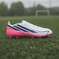adidas F50 Hyperfast League IJzeren-Nop Voetbalschoenen (SG) Wit Paars Roze