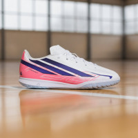 adidas F50 Hyperfast Club Zaalvoetbalschoenen (IN) Kids Wit Paars Roze