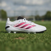 adidas Predator League Gras Voetbalschoenen (FG) Kids Wit Zwart Roze