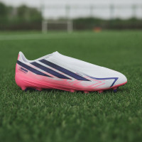 adidas F50 Hyperfast League Veterloze Kunstgras Voetbalschoenen (AG) Wit Paars Roze