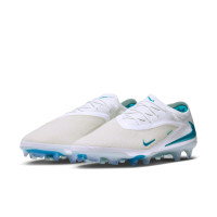 Nike Phantom 6 Low Elite Gras Voetbalschoenen (FG) Wit Turquoise