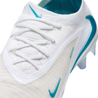 Nike Phantom 6 Low Elite Gras Voetbalschoenen (FG) Wit Turquoise