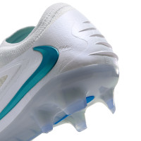 Nike Phantom 6 Low Elite Gras Voetbalschoenen (FG) Wit Turquoise