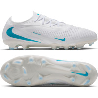 Nike Phantom 6 Low Pro Gras Football Boots (FG) White Turquoise