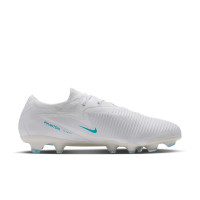 Nike Phantom 6 Low Pro Gras Football Boots (FG) White Turquoise