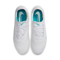 Nike Phantom 6 Low Pro Gras Football Boots (FG) White Turquoise