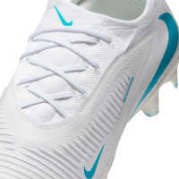 Nike Phantom 6 Low Pro Gras Football Boots (FG) White Turquoise