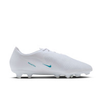 Nike Phantom 6 Low Academy Grass/Artificial Grass Football Boots (MG) White Turquoise