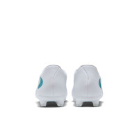 Nike Phantom 6 Low Academy Grass/Artificial Grass Football Boots (MG) White Turquoise