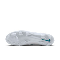 Nike Phantom 6 Low Academy Grass/Artificial Grass Football Boots (MG) White Turquoise